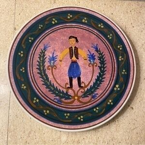 KERAMIKOS ATHENS GREECE: Hand Made
‘Man Standing With Wheat Plants’ Signed